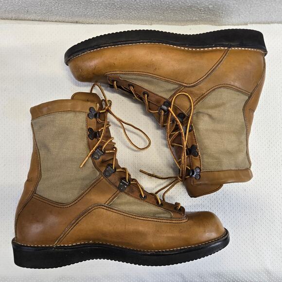 Danner Sierra x Cabelas Boots Mens 10 Leather Canvas Hunting Tan Vibram Sole USA main image 6